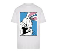 Merchcode T-Shirt 'Looney Tunes Bugs Bunny Funny Face 2.0' bleu / rose / blanc / blanc cassé, Taille L