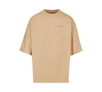 Merchcode T-Shirt 'Love Yourself' beige foncé / noir, Taille XXL