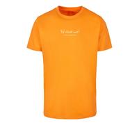 Merchcode T-Shirt 'Love Yourself First' orange / blanc, Taille XS