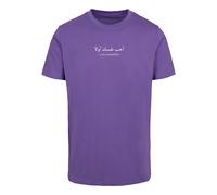 Merchcode T-Shirt 'Love Yourself First' violet foncé / blanc, Taille XXXL