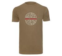 Merchcode T-Shirt 'Merry Christmas' olive / rouge / blanc, Taille XXL
