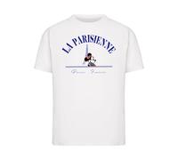 Merchcode T-shirt 'Minnie La Parisienne' bleu / rouge / noir / blanc, Taille S