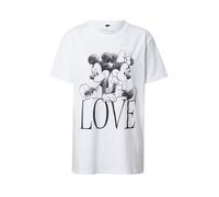 Merchcode T-shirt 'Minnie Loves Mickey' noir / blanc, Taille XS