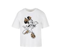 Merchcode T-shirt 'Minnie Mouse Leo' mélange de couleurs / blanc, Taille L