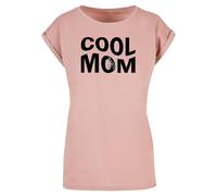 Merchcode T-shirt 'Mothers Day - Cool mom' rose ancienne / noir / blanc, Taille S