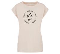 Merchcode T-shirt 'Mothers Day - She is' écru / noir, Taille XS