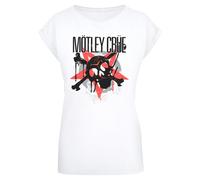 Merchcode T-shirt 'Motley Crue - Montage Skull' gris / rouge / noir / blanc, Taille XS