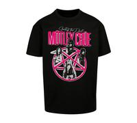 Merchcode T-Shirt 'Motley Crue - Vintage Shout At The Devil' gris clair / rose néon / noir, Taille XL