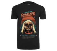 Merchcode T-Shirt 'Offspring Never Ending Summer' beige / pétrole / orange / noir, Taille XS