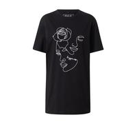 Mister Tee Damen Ladies One Line Rose Tee T-Shirt, Black, XS