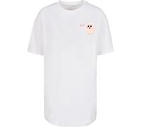 Merchcode T-shirt oversize 'Halloween - Boo Ghost' rose / poudre / noir / blanc, Taille XL