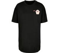 Merchcode T-shirt oversize 'Halloween - Boo Ghost' rose / rose pastel / noir, Taille M