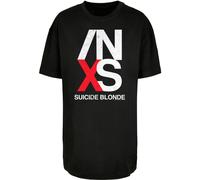 Merchcode T-shirt oversize 'INXS - X Tour' rouge sang / noir / blanc, Taille XXXL