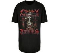 Merchcode T-shirt oversize 'Ozzy Osbourne - No More Tears' gris / taupe / rouge / noir, Taille XS
