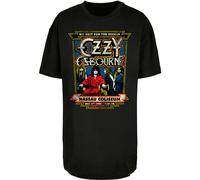 Merchcode T-shirt oversize 'Ozzy Osbourne - No Rest For The Wicked' bleu / jaune foncé / rouge sang / noir, Taille XXXL