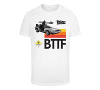 Merchcode T-Shirt 'Retro 85 BTTF' jaune / orange / noir / blanc, Taille M