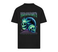 Merchcode T-Shirt 'Rick & Morty Skull' bleu roi / vert clair / violet / noir, Taille XXL