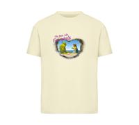 Merchcode T-shirt 'Shrek the real life Fairytale' jaune clair / mélange de couleurs, Taille M