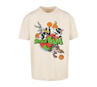 Merchcode T-Shirt 'Space Jam Team' beige / orange / rouge / noir, Taille 5XL