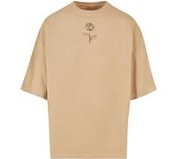 Mc Clothes Spring Rosespring Rose Huge Short Sleeve T-shirt Beige L Homme