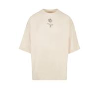 Merchcode T-Shirt 'Spring - Rose' noir / blanc cassé, Taille L