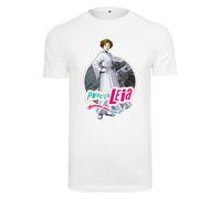 Merchcode T-Shirt 'Star Wars Leia' mélange de couleurs / blanc, Taille L