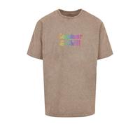 Merchcode T-Shirt 'Summer And Chill Rainbow' chamois / bleu / jaune / violet, Taille M