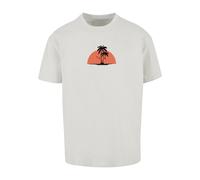 Merchcode T-Shirt 'Summer - Beach' gris clair / orange foncé / noir, Taille M