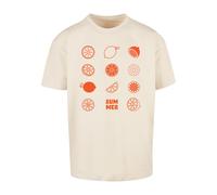 Merchcode T-Shirt 'Summer - Citrus' sable / rouge orangé, Taille 4XL