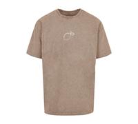 Merchcode T-Shirt 'Summer - Lemon' beige foncé / blanc, Taille M