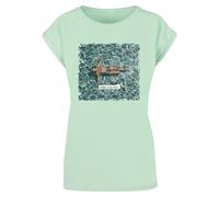 Merchcode T-shirt 'Summer - On My Mind' marron / gris / menthe / blanc, Taille S