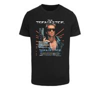 Merchcode T-Shirt 'The Terminator - No Fear' bleu / rouge rouille / noir / blanc, Taille M