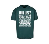 Merchcode T-Shirt 'Thin Lizzy - New Victoria Theatre' émeraude / blanc, Taille M