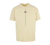 Merchcode T-Shirt 'Think Different' jaune clair / noir, Taille L