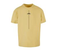 Merchcode T-Shirt 'Think Different' jaune / noir, Taille S