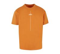 Merchcode T-Shirt 'Think Different' orange / blanc, Taille L