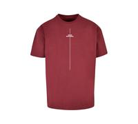 Merchcode T-Shirt 'Think Different' rouge cerise / blanc, Taille 4XL