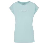 Merchcode T-shirt 'WD - Believe In Yourself' turquoise / noir, Taille M