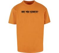 Merchcode T-Shirt 'Halloween - Are You Scared' orange foncé / noir, Taille L