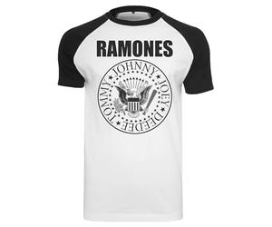 MERCHCODE The Ramones Circle Raglan Band T-Shirt pour Homme avec Logo imprimé,