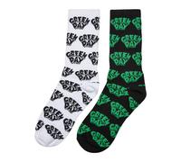 Merchcode Vert Day Socks 2-Pack Chaussettes Musique Longueur Mollet 35 -50