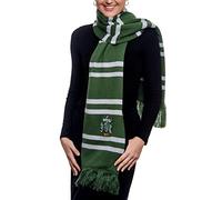 Merchoid Écharpe Harry Potter Serpentard - Officiel Doux Tricot Vert et Argent Accessoire Hiver pour Adultes et Adolescents Cosplay ou Cadeau pour les fans de Poudlard