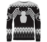 Merchoid Venom : Season of The Symbiote Pull de Noël tricoté pour homme et femme Cadeau, Multicolore, L