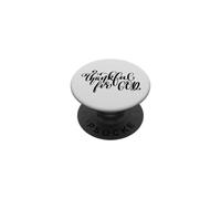 Merci à Dieu, Foi chrétienne en matière de Calligraphie élégante PopSockets PopGrip Adhésif