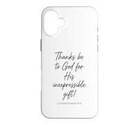 Merci à Dieu pour Son indicible 2 Corinthiens 9:15 Coque pour iPhone 16 Plus