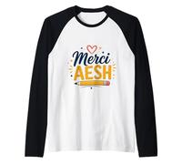 Merci AESH Cadeau Remerciement Fin d’Année Scolaire Manche Raglan