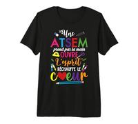 Merci Atsem maîtresse Fin d'année école Maternelle Humour T-Shirt Haut de Gamme