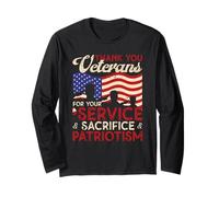 Merci aux vétérans pour Votre Service et sacrifiez Le patriotisme Manche Longue