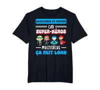Merci auxiliaire de crèche Humour Super-héros Fin année T-Shirt, Homme Grandes Tailles, Noir, 2X Tall