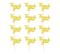 Merci Cake Topper | Merci De Un Gâteau À Gâteau | Décorations En Bois De Camping | Appréciation Fournit 12 Pièces Pour Les Enseignants Friendsgiving Rassemblage Des Événements De Fête Célébrati